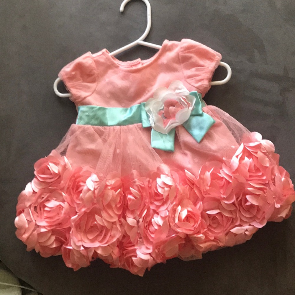 Nanette Baby mesh knit rose dress